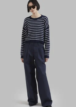 The Frankie Shop Anderson Pants Dark Navy Clearance