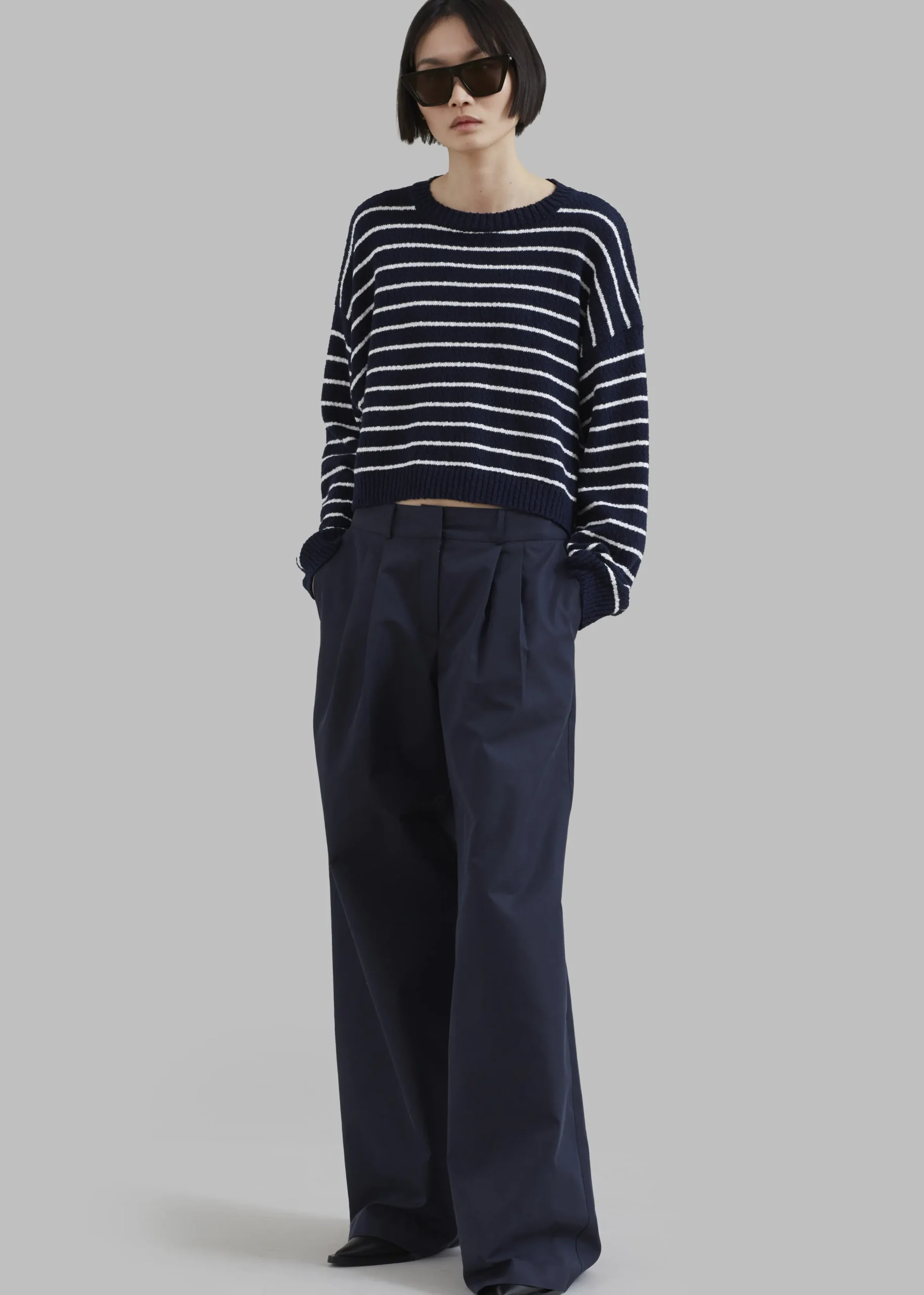 The Frankie Shop Anderson Pants Dark Navy Clearance