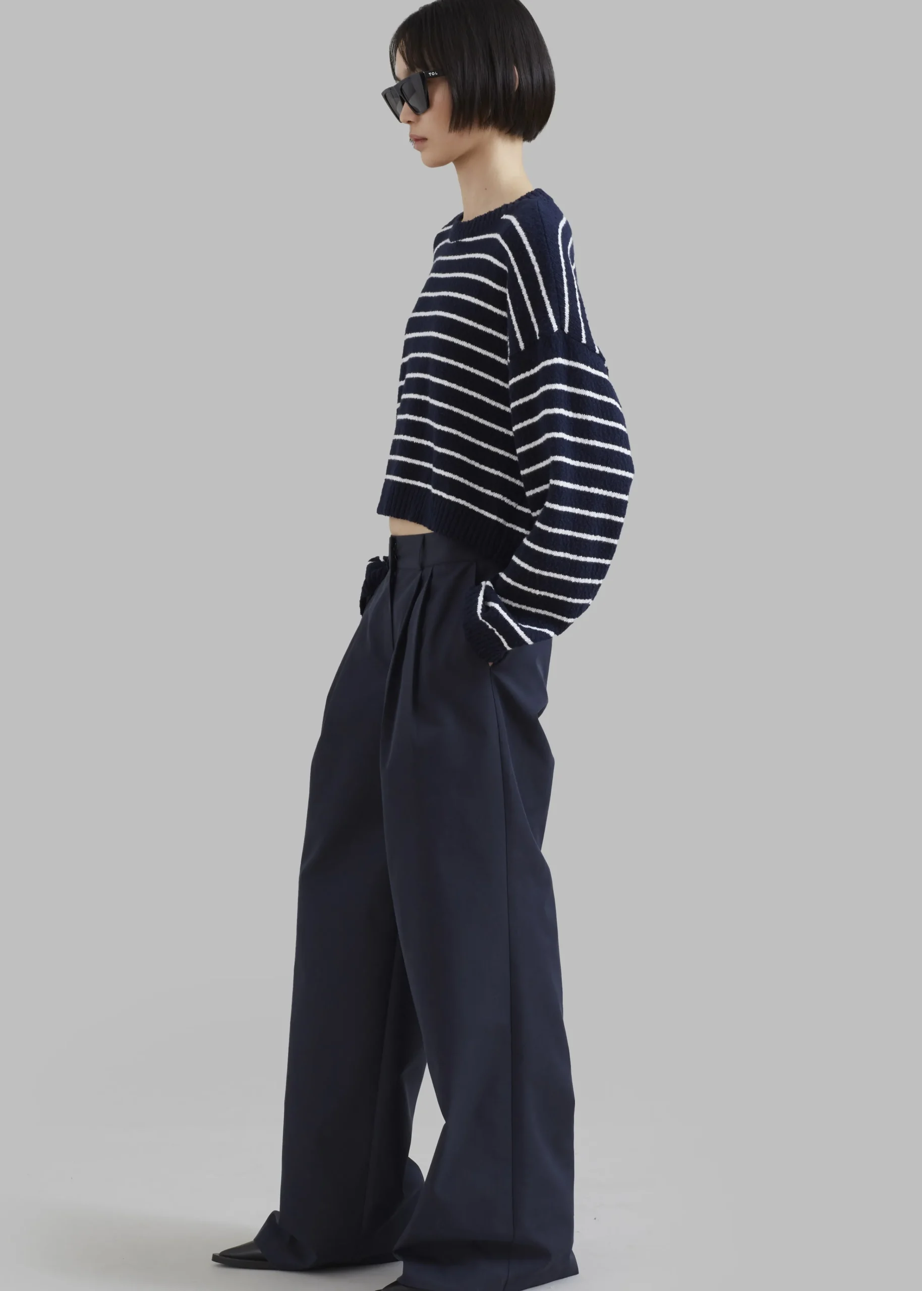 The Frankie Shop Anderson Pants Dark Navy Clearance