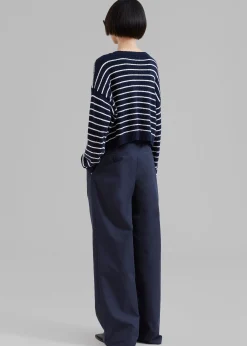 The Frankie Shop Anderson Pants Dark Navy Clearance