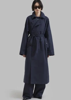 The Frankie Shop Anderson Trench Coat Dark Navy Discount