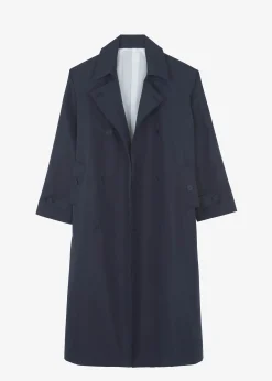 The Frankie Shop Anderson Trench Coat Dark Navy Discount