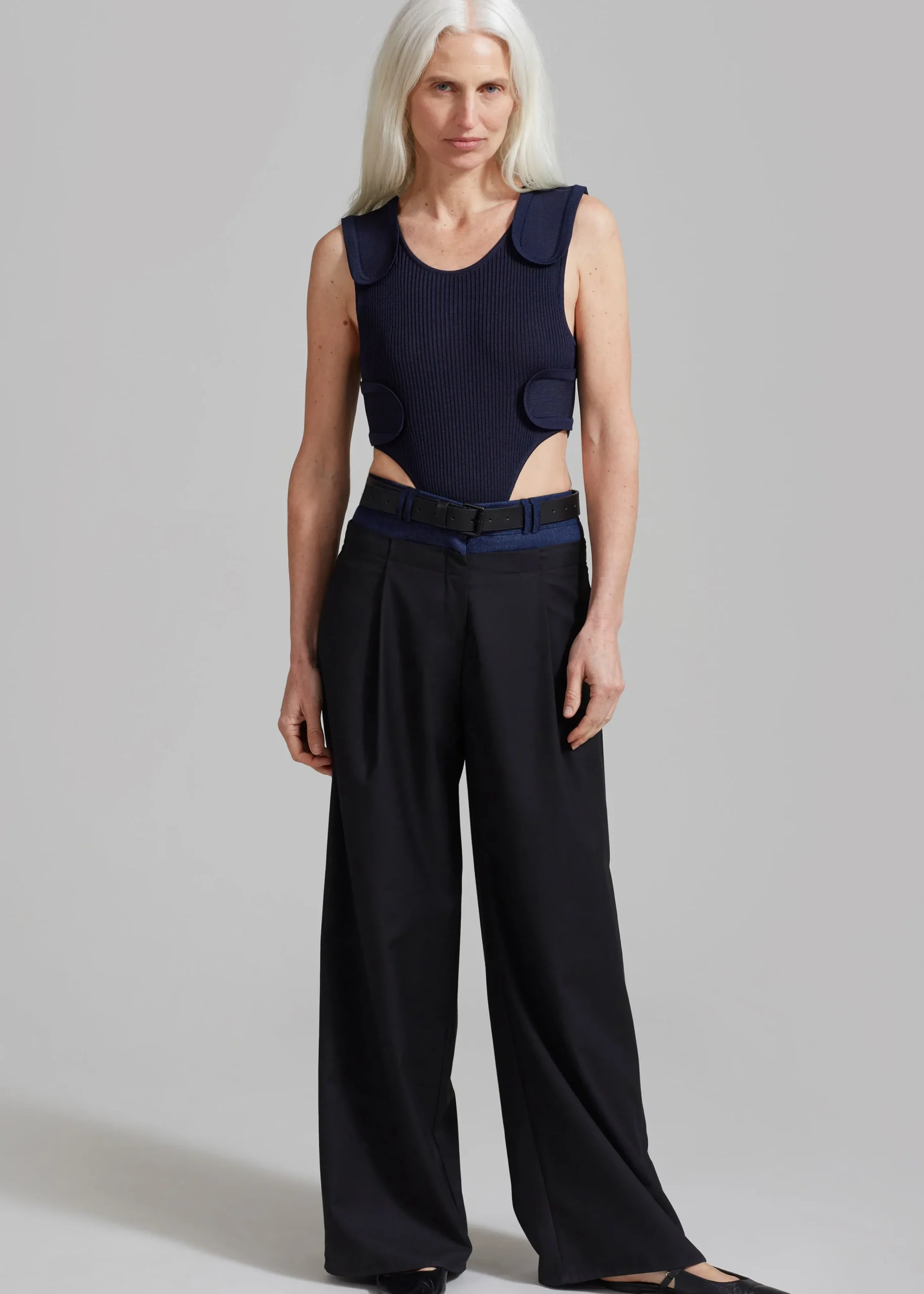 The Frankie Shop Andie Contrast Pants Black Clearance