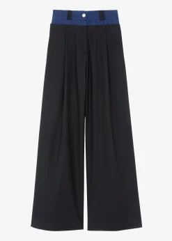 The Frankie Shop Andie Contrast Pants Black Clearance