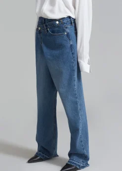 The Frankie Shop Andrea Denim Pants Medium Wash Discount