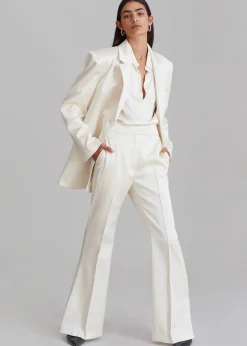 The Frankie Shop Angelica Flare Pants Ivory