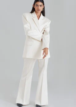 The Frankie Shop Angelica Flare Pants Ivory