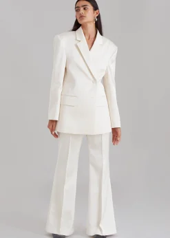 The Frankie Shop Angelica Flare Pants Ivory