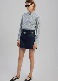 The Frankie Shop Anita Mini Skirt Navy Best