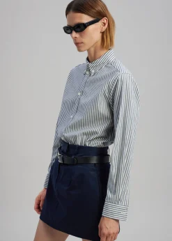 The Frankie Shop Anita Mini Skirt Navy Best