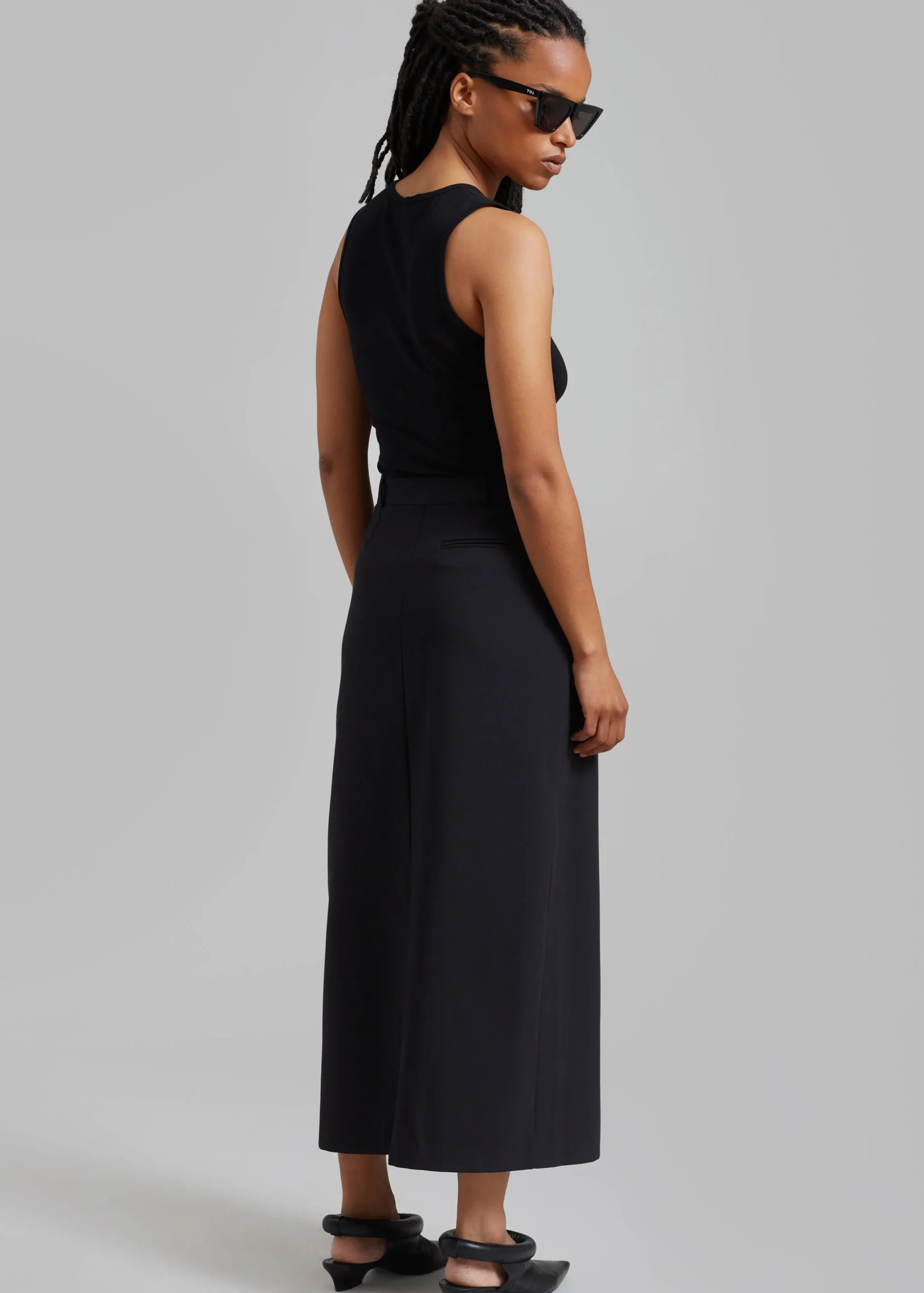 The Frankie Shop Annabel Asymmetric Midi Skirt Black Online