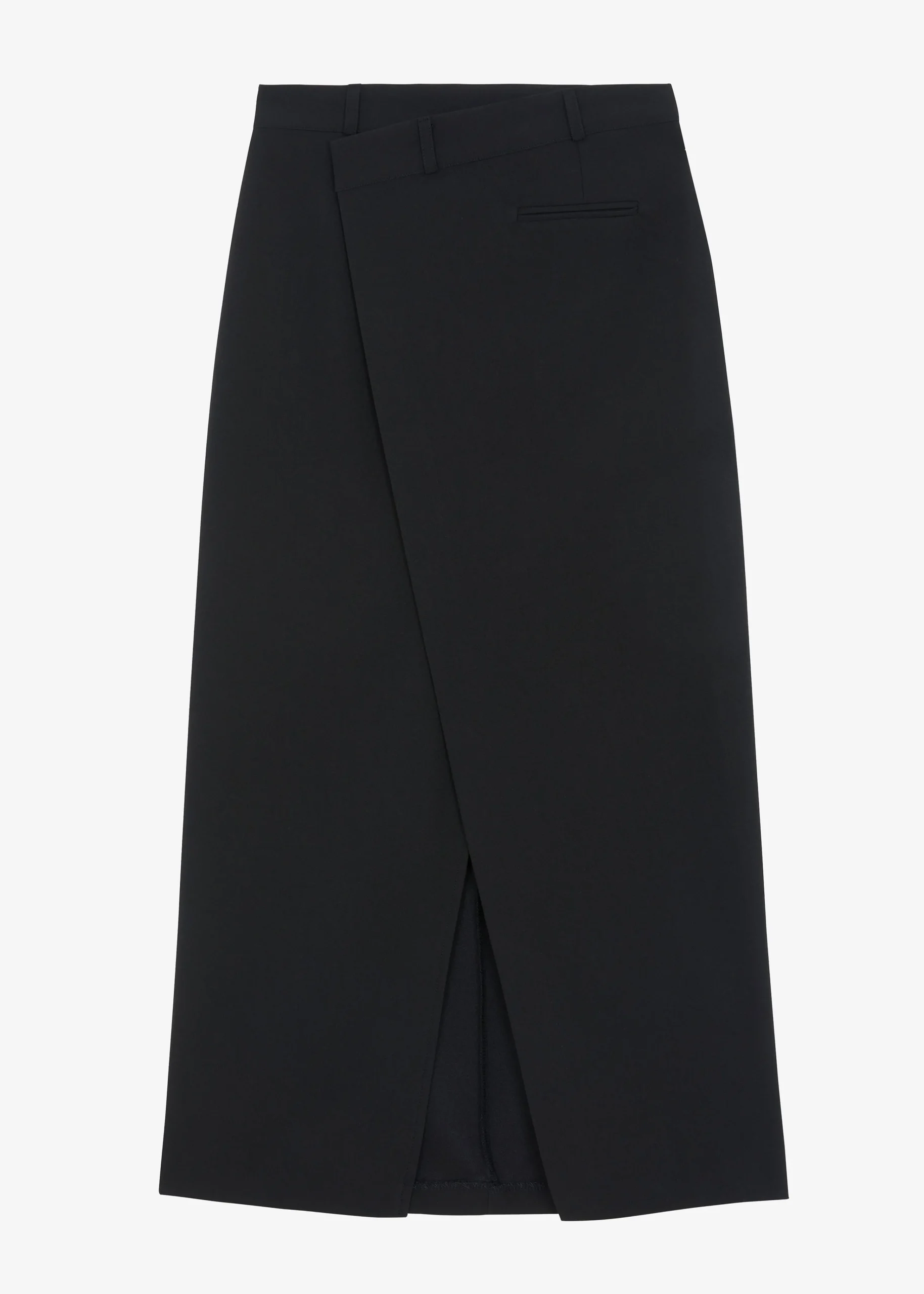 The Frankie Shop Annabel Asymmetric Midi Skirt Black Online