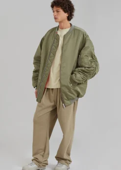 The Frankie Shop Antwan Oversized Bomber Green Discount
