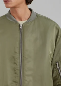 The Frankie Shop Antwan Oversized Bomber Green Discount