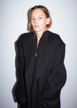 The Frankie Shop Anya Oversized Coat Black