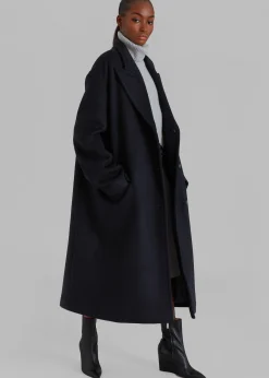 The Frankie Shop Anya Oversized Coat Black