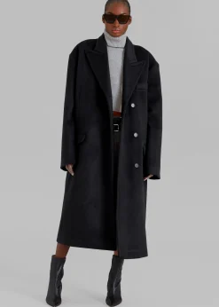 The Frankie Shop Anya Oversized Coat Black