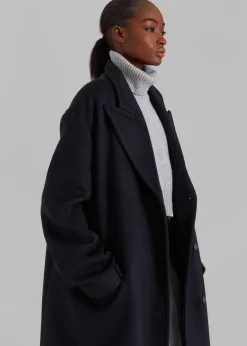 The Frankie Shop Anya Oversized Coat Black