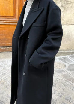 The Frankie Shop Anya Oversized Coat Black