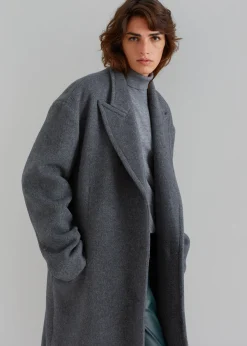The Frankie Shop Anya Oversized Coat Charcoal