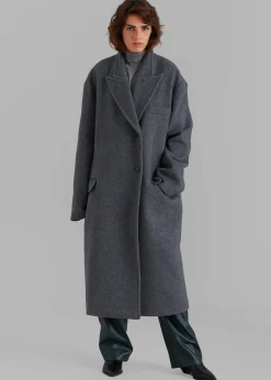 The Frankie Shop Anya Oversized Coat Charcoal