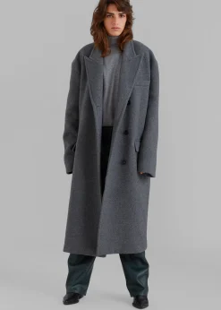 The Frankie Shop Anya Oversized Coat Charcoal