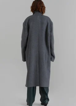 The Frankie Shop Anya Oversized Coat Charcoal