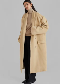 The Frankie Shop Anya Oversized Coat Camel Outlet