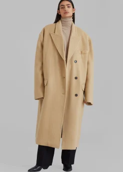 The Frankie Shop Anya Oversized Coat Camel Outlet