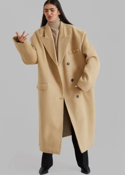 The Frankie Shop Anya Oversized Coat Camel Outlet