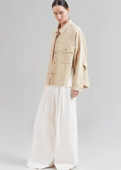 The Frankie Shop Arden Overshirt Beige Online