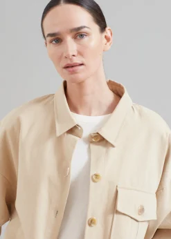The Frankie Shop Arden Overshirt Beige Online