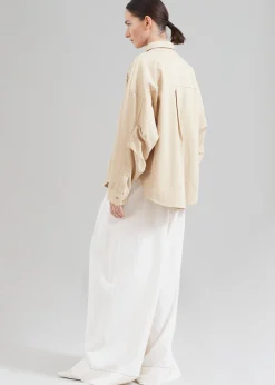The Frankie Shop Arden Overshirt Beige Online