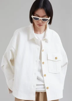 The Frankie Shop Arden Overshirt Cream Sale