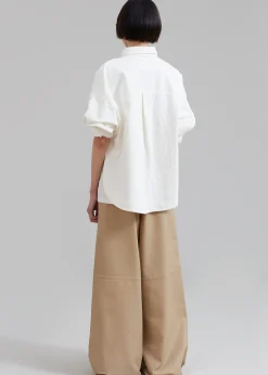 The Frankie Shop Arden Overshirt Cream Sale