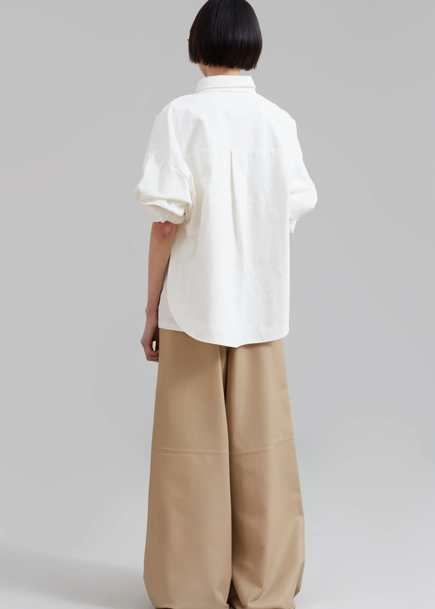 The Frankie Shop Arden Overshirt Cream Sale