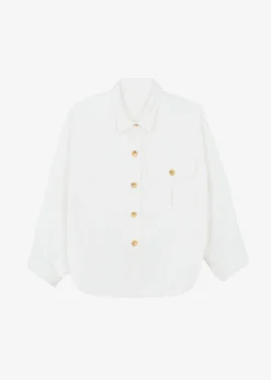The Frankie Shop Arden Overshirt Cream Sale