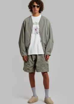 The Frankie Shop Arel Zipper Jacket Olive Outlet