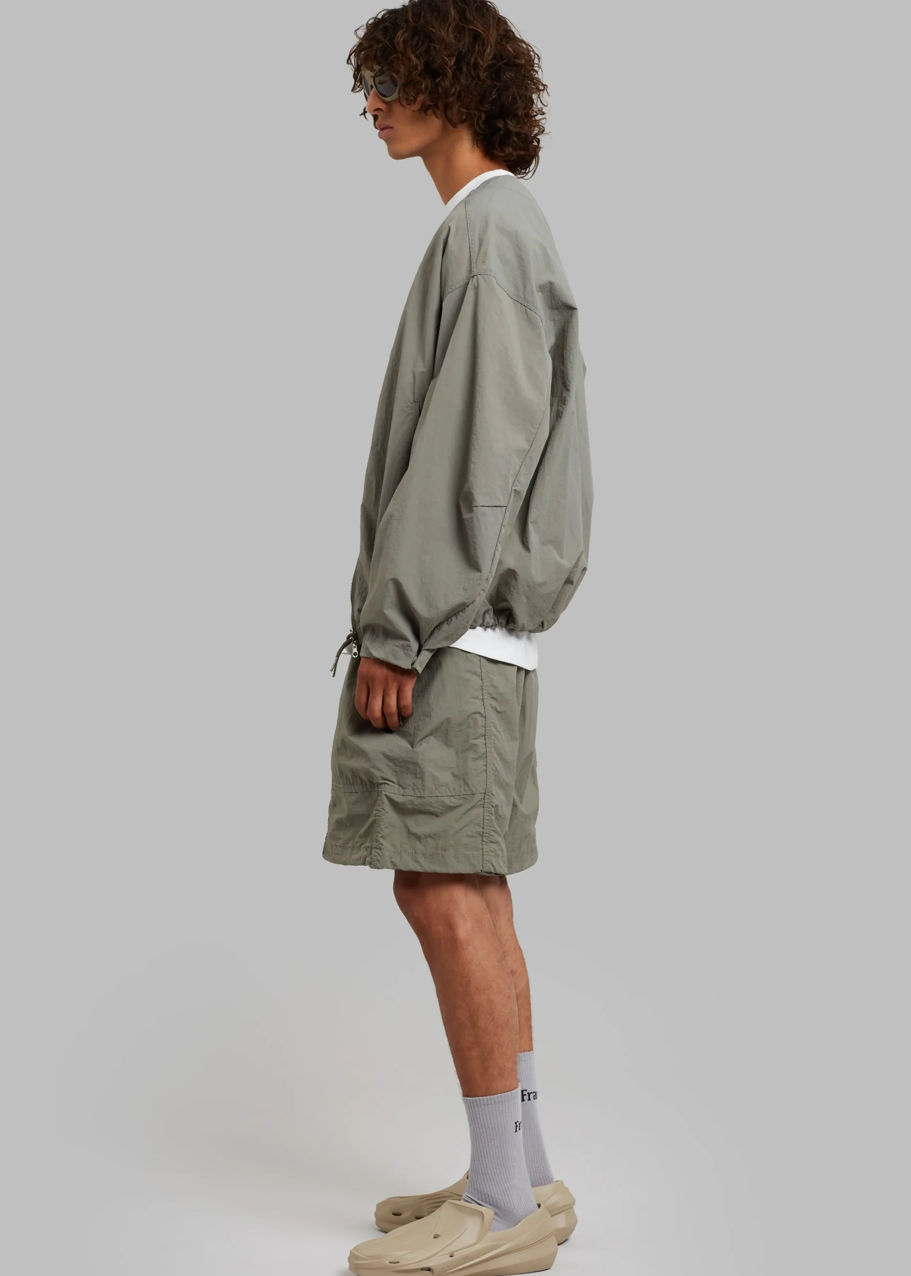The Frankie Shop Arel Zipper Jacket Olive Outlet