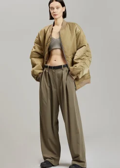 The Frankie Shop Astra Bomber Jacket Olive Hot