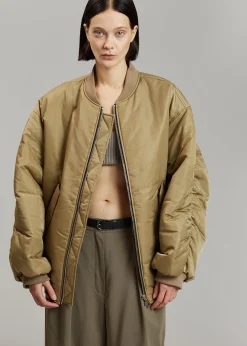 The Frankie Shop Astra Bomber Jacket Olive Hot