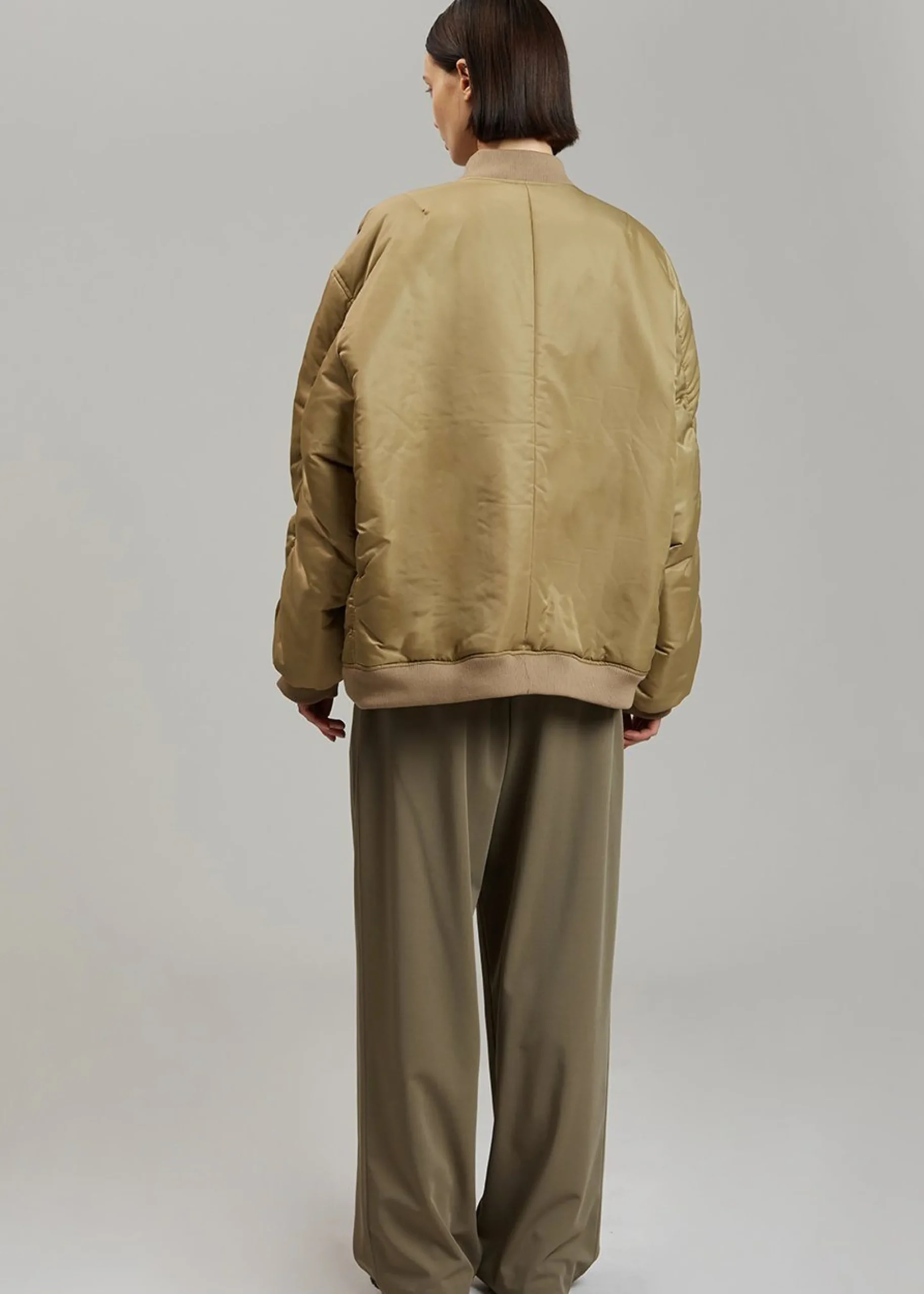 The Frankie Shop Astra Bomber Jacket Olive Hot