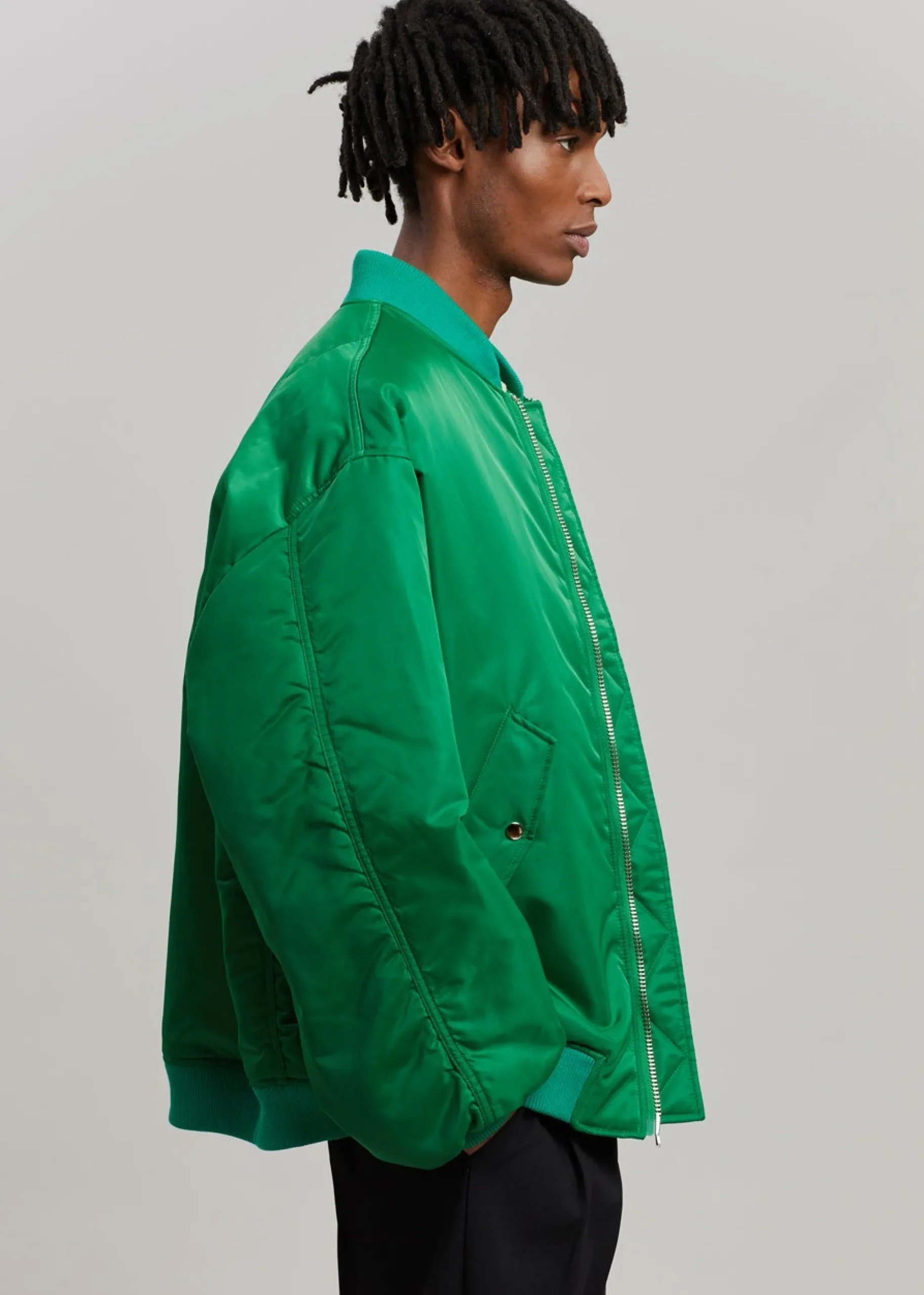 The Frankie Shop Astra Bomber Jacket Kelly Green Clearance