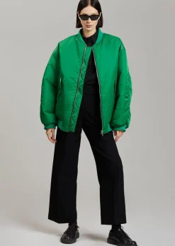 The Frankie Shop Astra Bomber Jacket Kelly Green Clearance