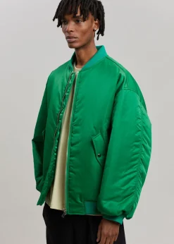 The Frankie Shop Astra Bomber Jacket Kelly Green Clearance