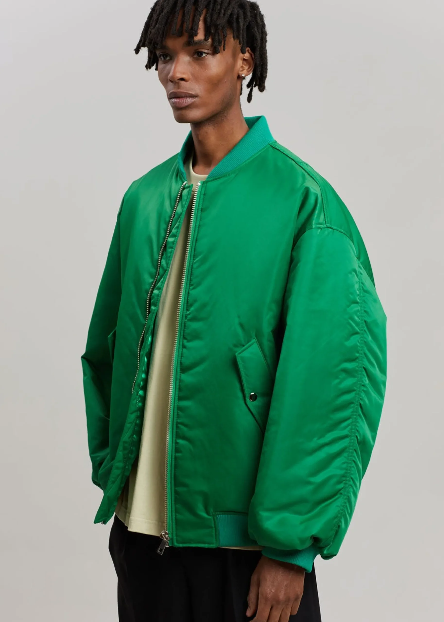 The Frankie Shop Astra Bomber Jacket Kelly Green Clearance