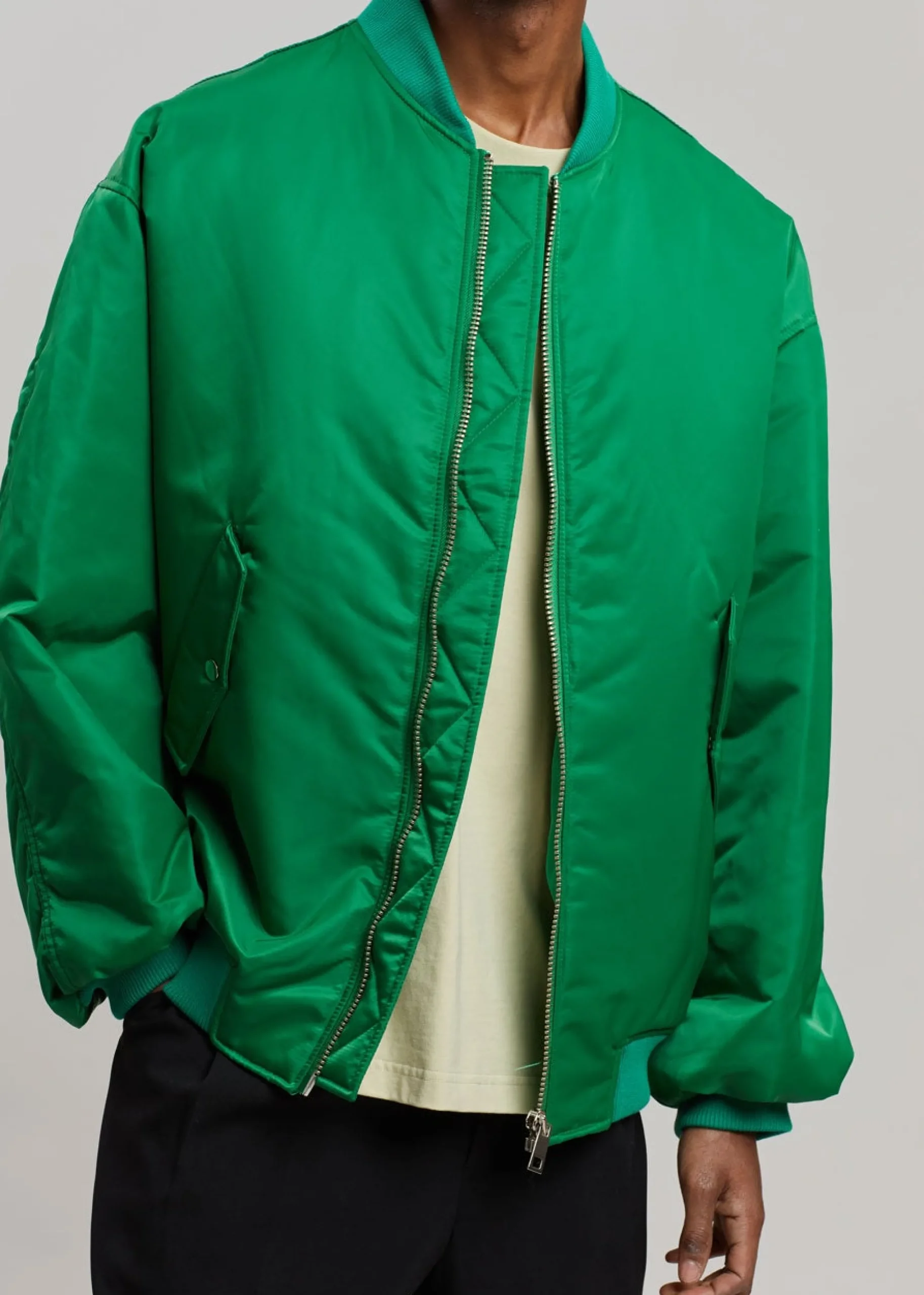 The Frankie Shop Astra Bomber Jacket Kelly Green Clearance