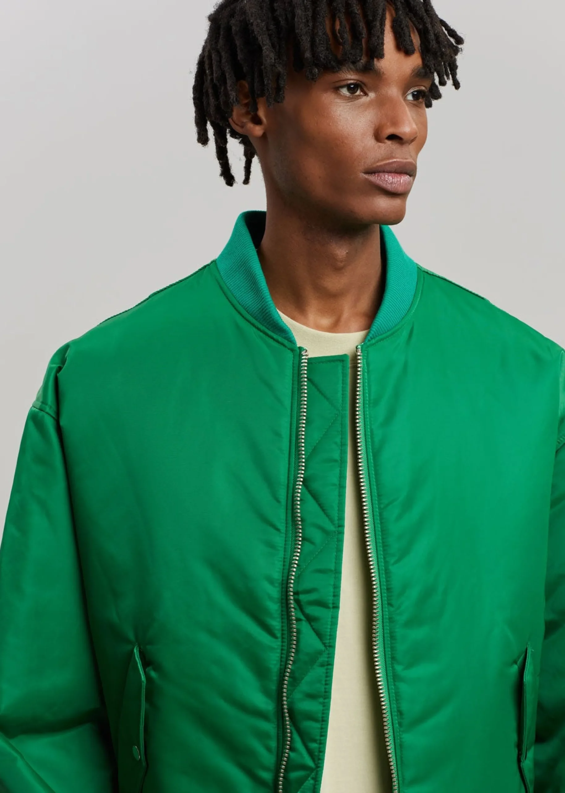 The Frankie Shop Astra Bomber Jacket Kelly Green Clearance
