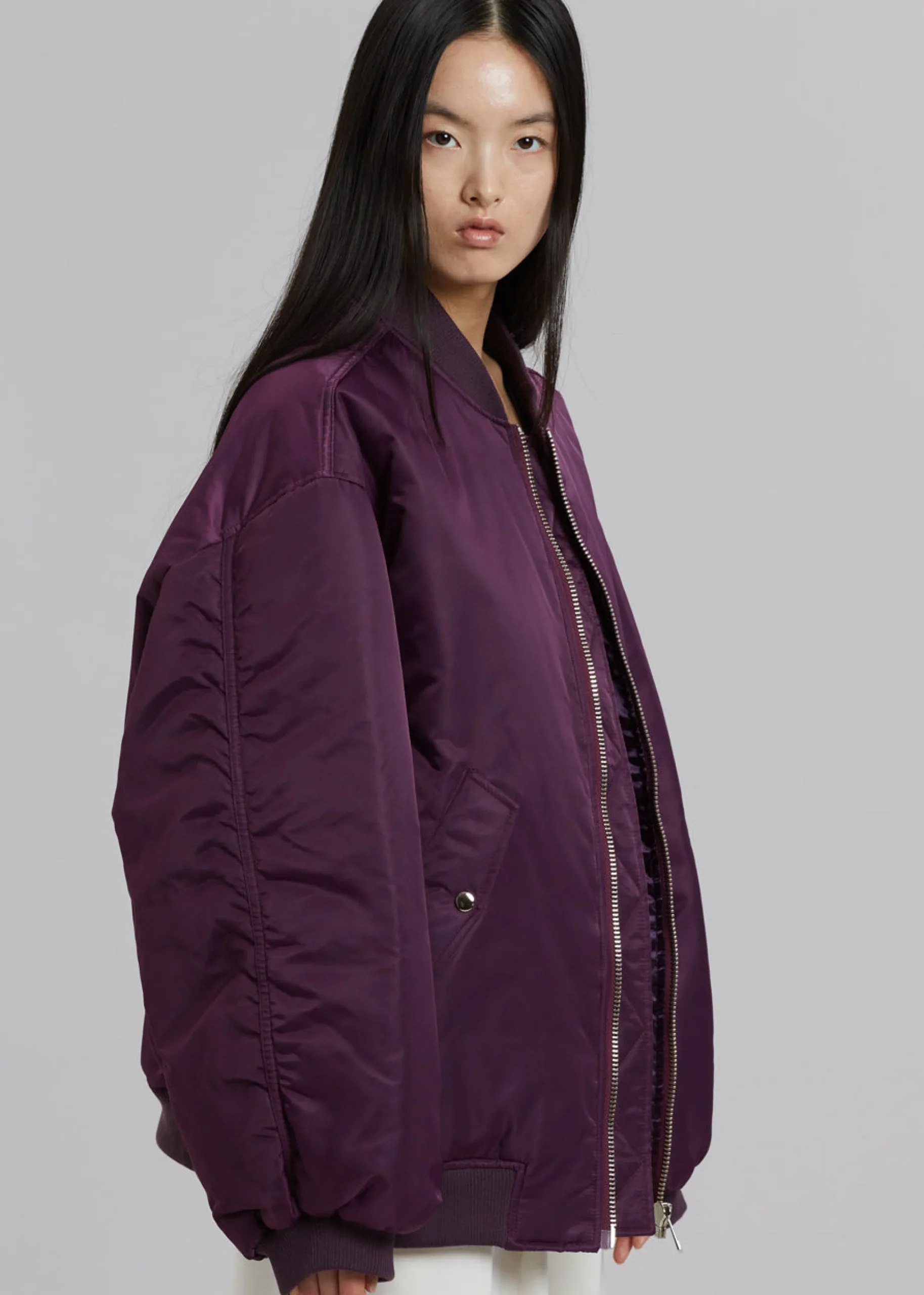 The Frankie Shop Astra Bomber Jacket Royal Purple Outlet