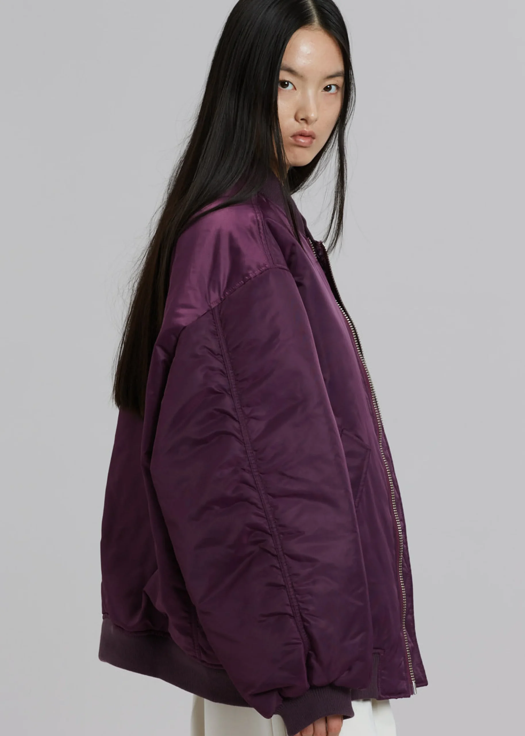 The Frankie Shop Astra Bomber Jacket Royal Purple Outlet